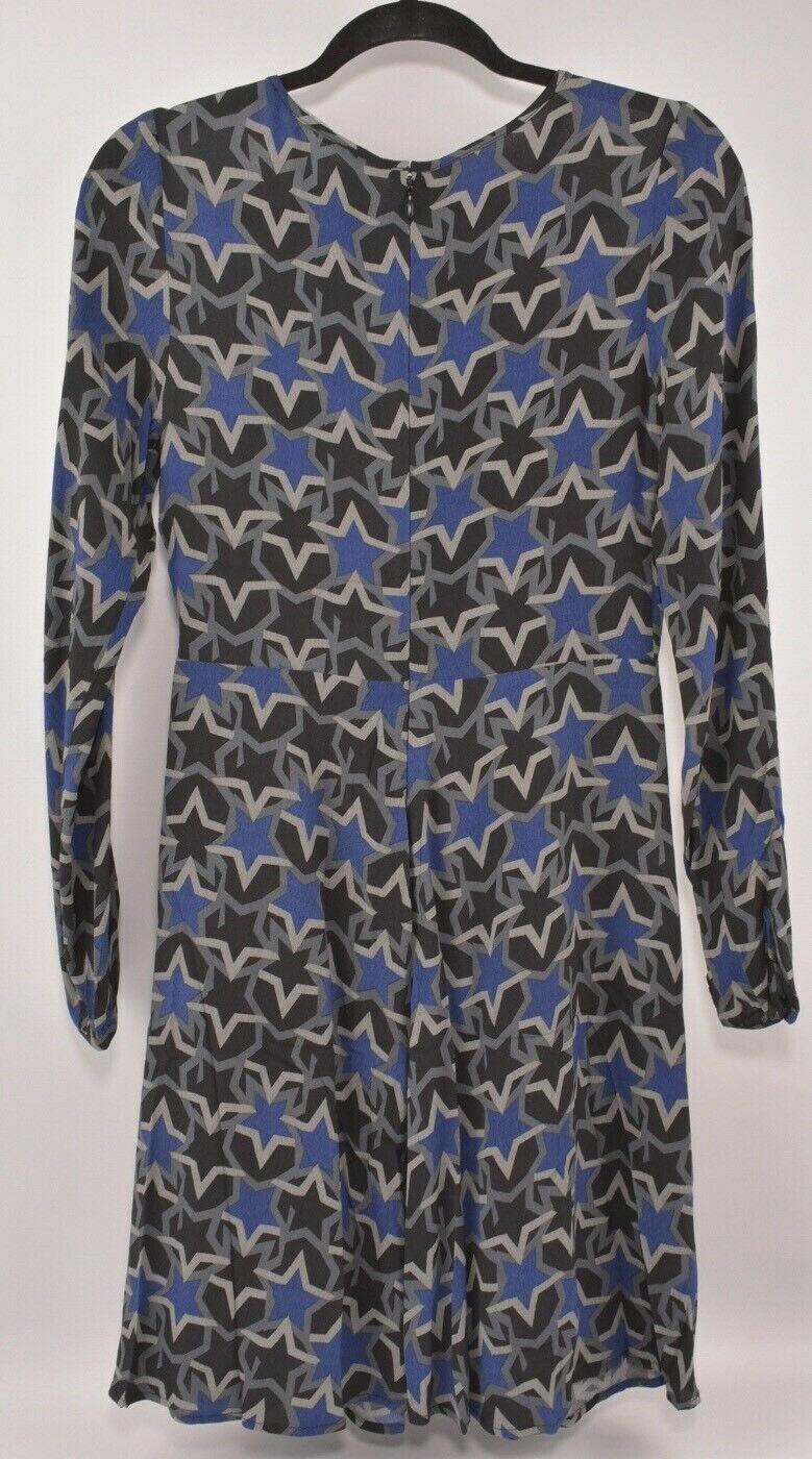 GUESS Women's Black/Blue Printed Dress, size UK 4