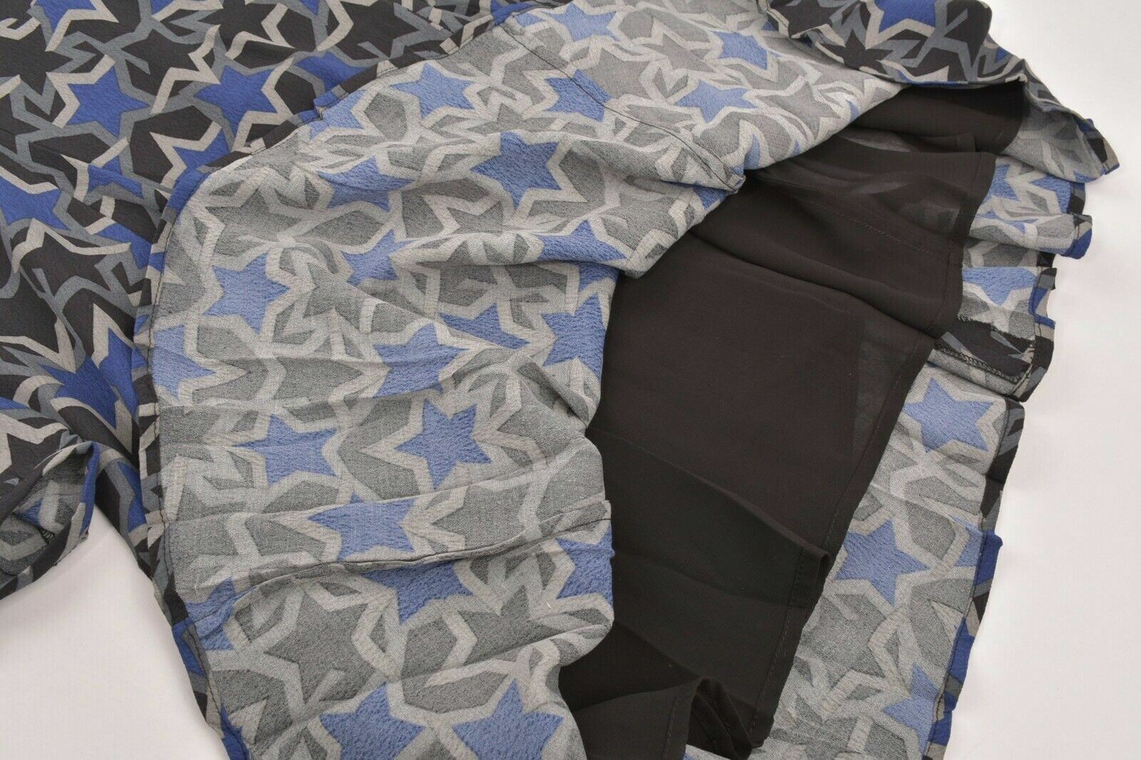 GUESS Women's Black/Blue Printed Dress, size UK 4