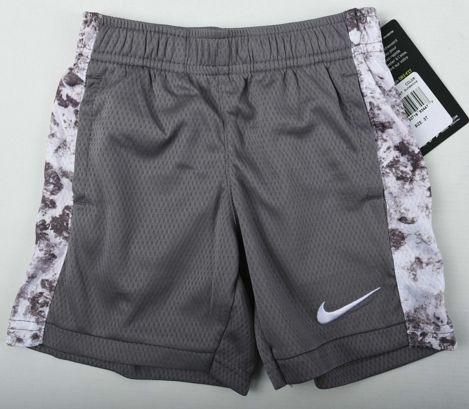 NIKE Boy's Gunsmoke Grey Snake Stripe Sports Shorts- size 3 years