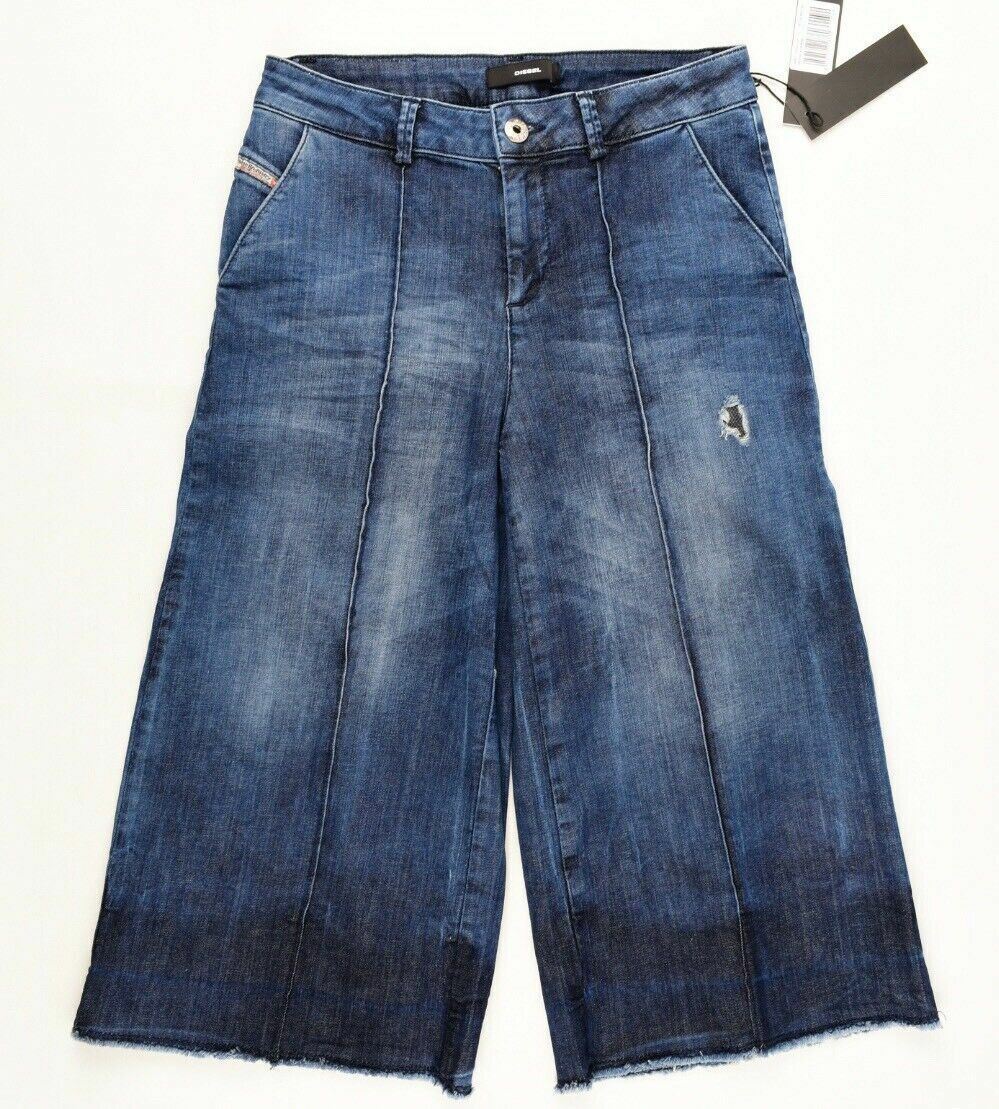 DIESEL Girls' Kids PRETTIX Denim Cullotes, Blue, size 10 years