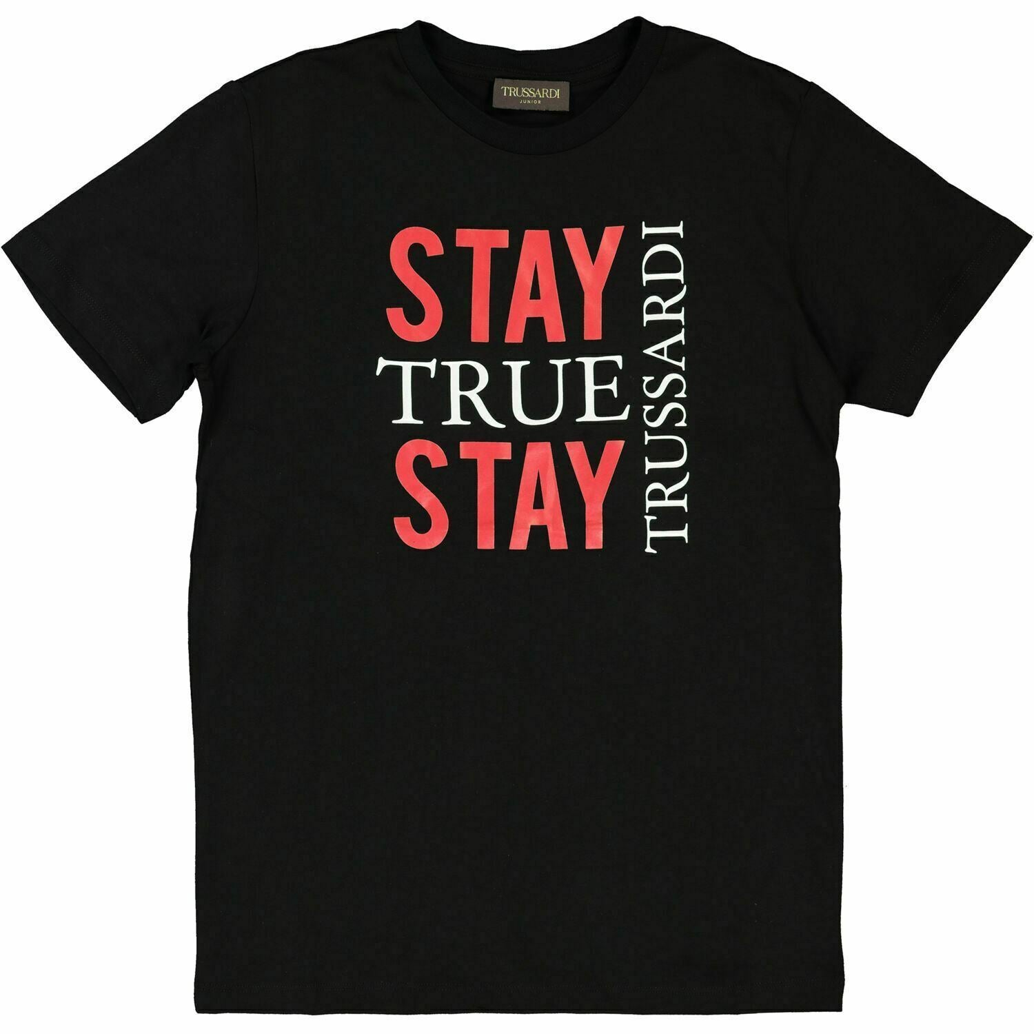 TRUSSARDI JUNIOR Boys’ Short Sleeve Printed T-Shirt, Black, size 4 years
