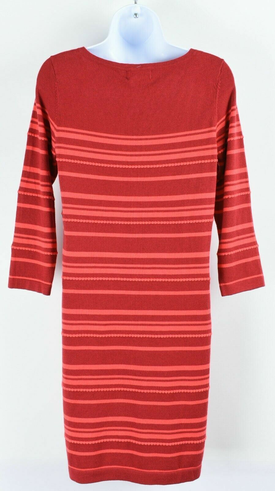 PARAPHRASE Women's Red/Striped Knitted Dress (10% wool), size UK 10