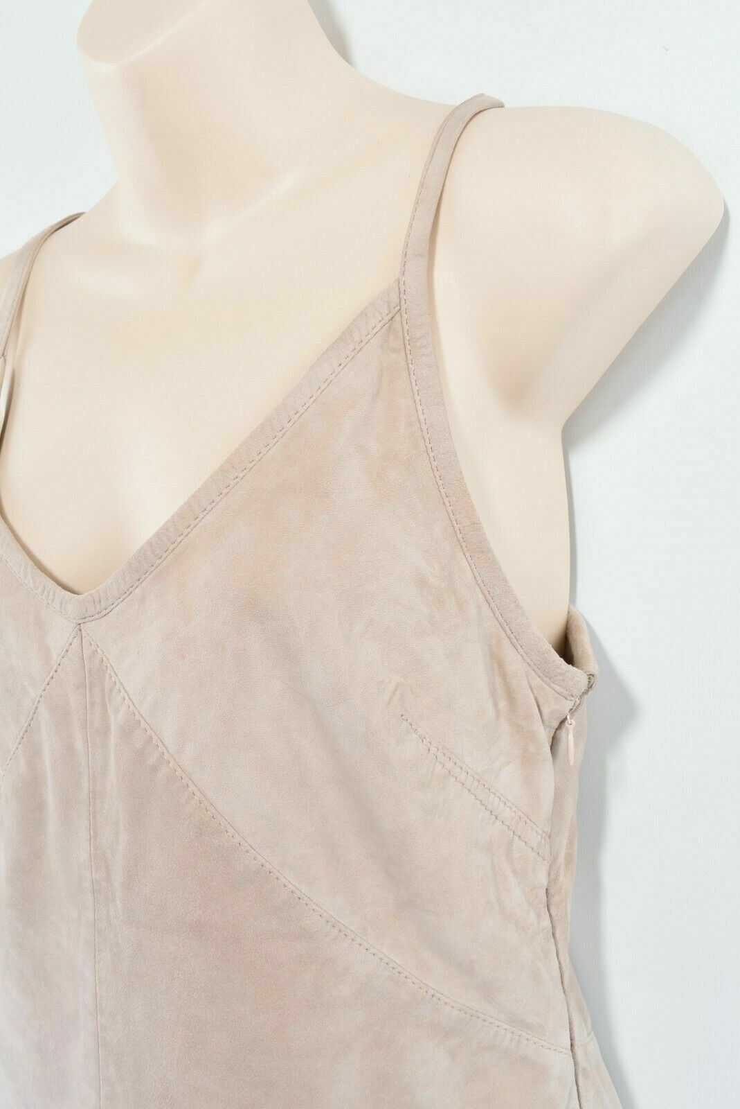 CALVIN KLEIN JEANS Women's 100% Goat Suede Top, Beige, size XS