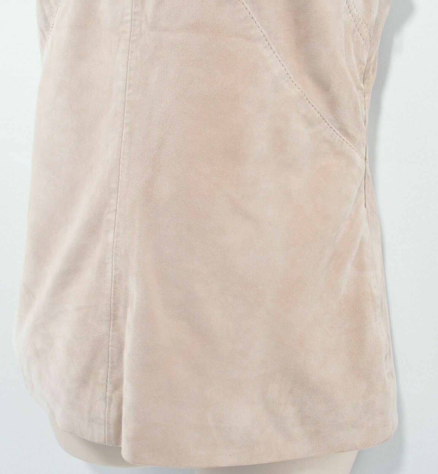 CALVIN KLEIN JEANS Women's 100% Goat Suede Top, Beige, size XS