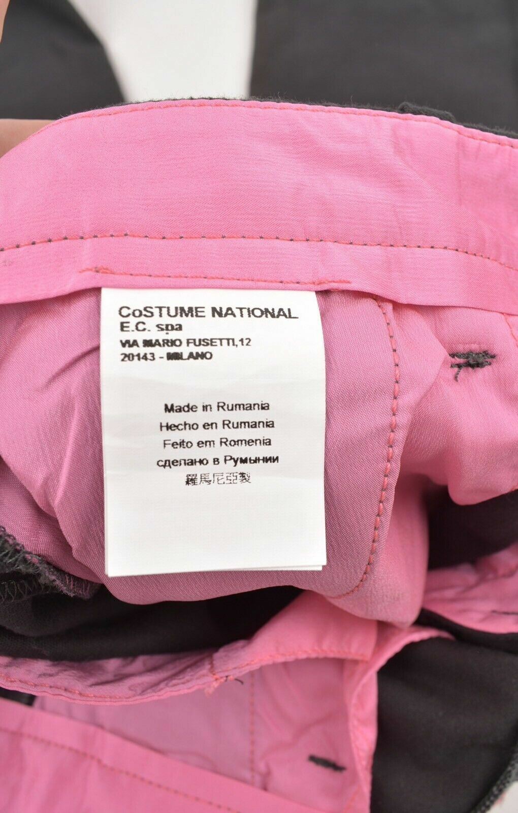 COSTUME NATIONAL Women's Black Wool Tailored Trousers, size W28