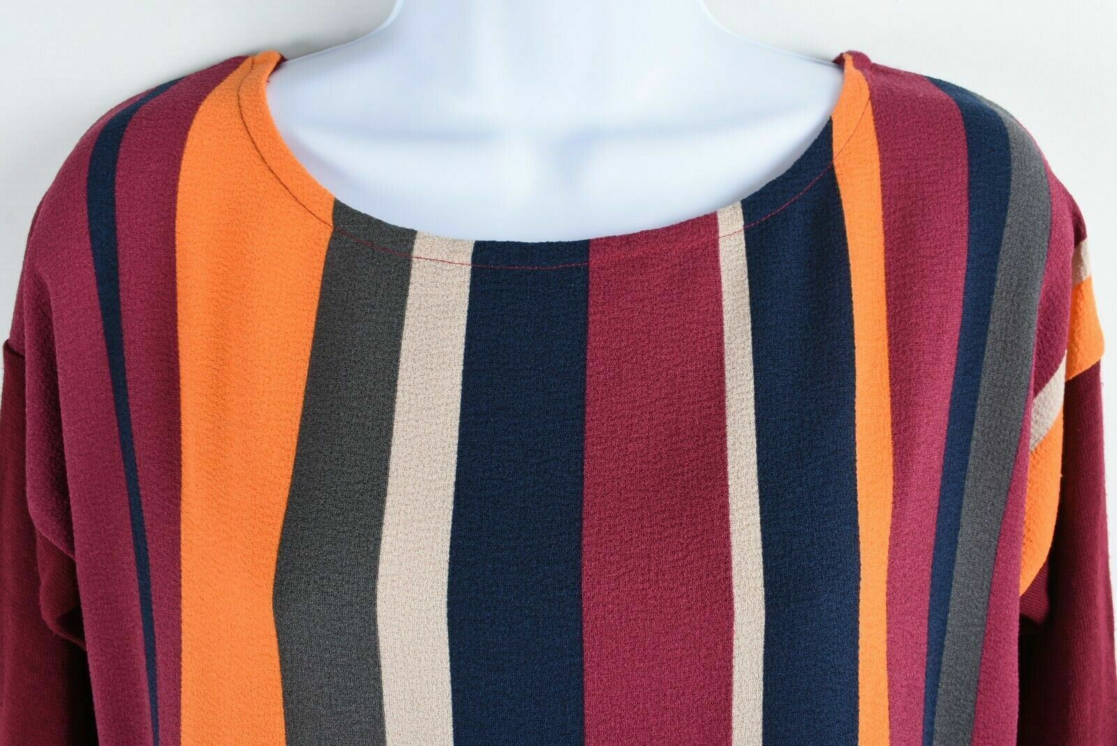UNITED COLORS OF BENETTON Women's Burgundy & Striped Dress, size XS