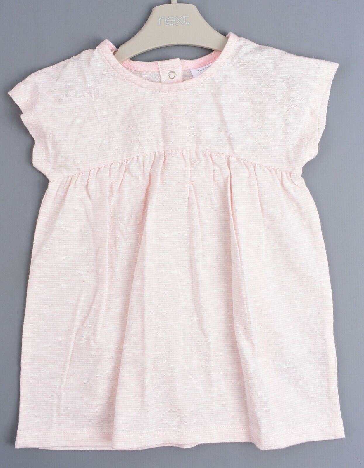 NEXT Bundle of 2x Baby Items, White Bodysuit & Pink Dress, size 6-9 months