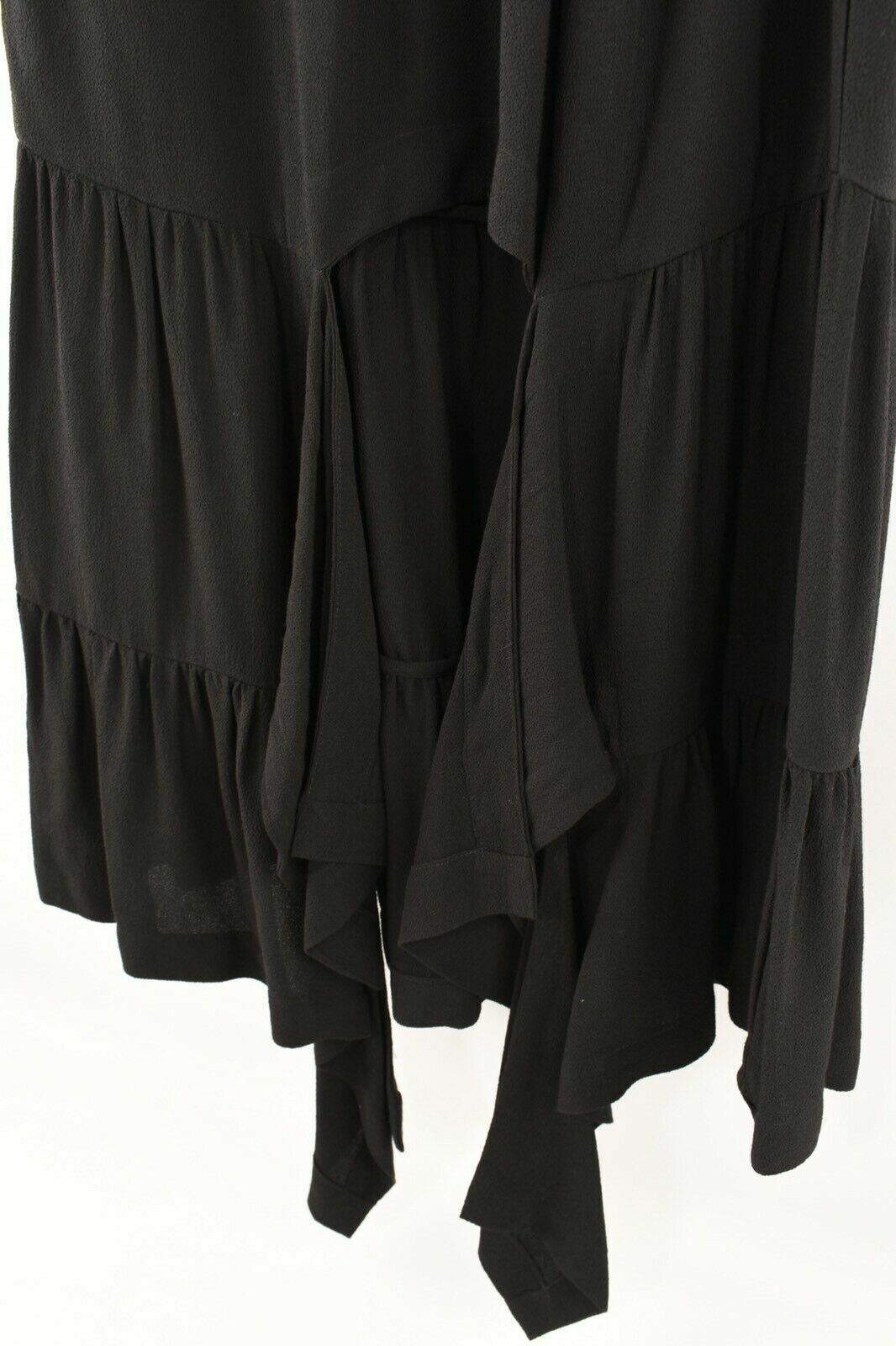 KITX Women's Black Maxi Skirt, Irregular Hem, size UK 6 / IT 38