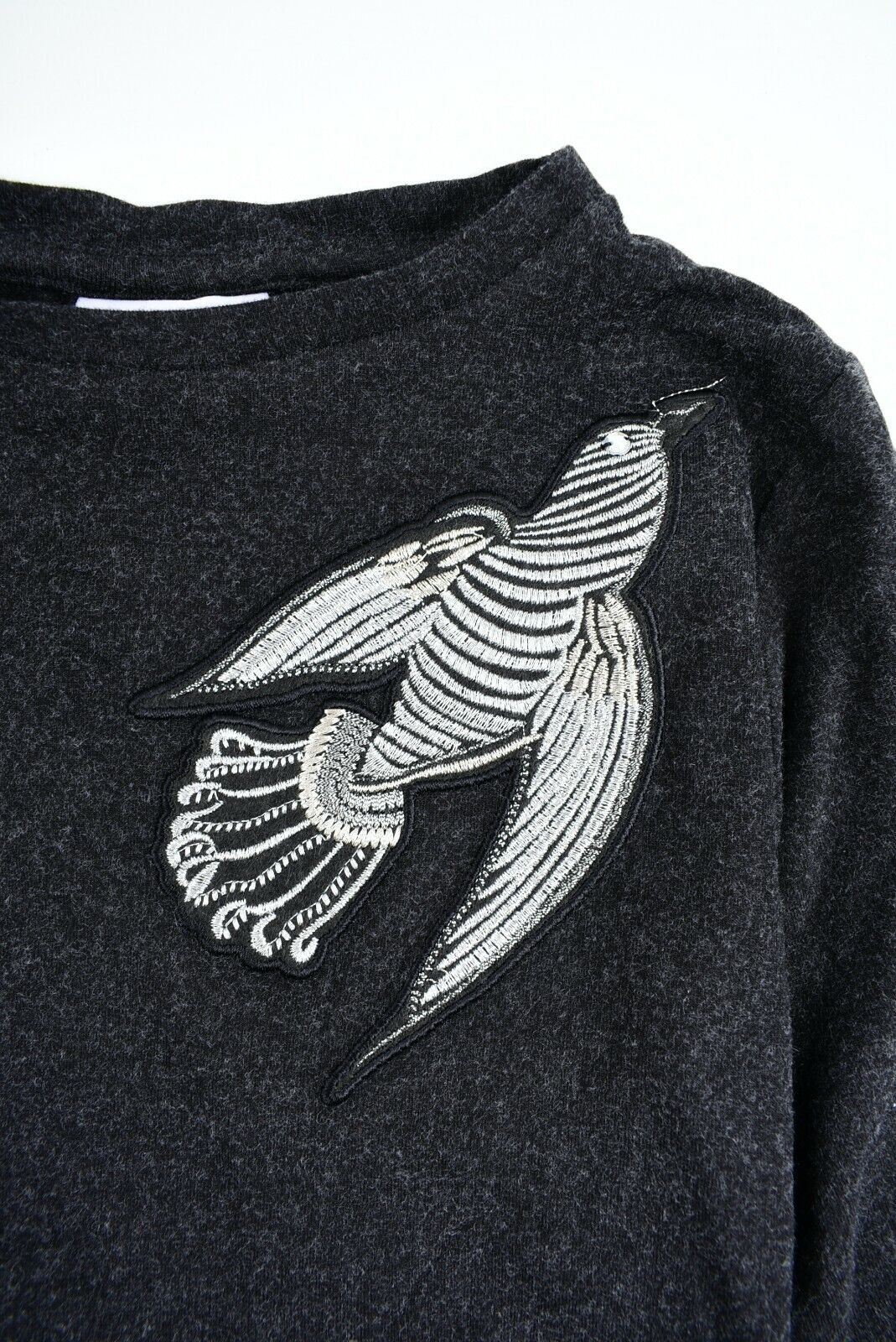 THE NEW Girls' FERYN Long Sleeve Tee Top, Grey Melange, size 5-6 years