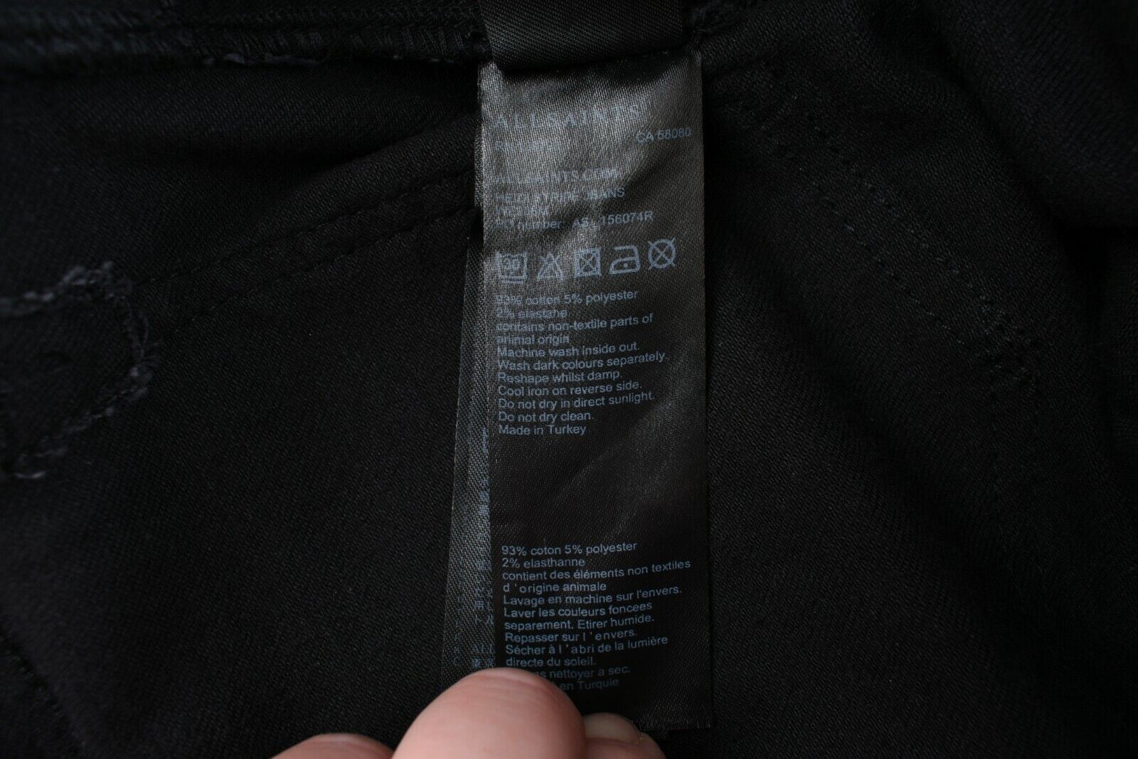 ALLSAINTS Women's HEIDI Flare Leg High Rise Cropped Jeans, Black, size W25