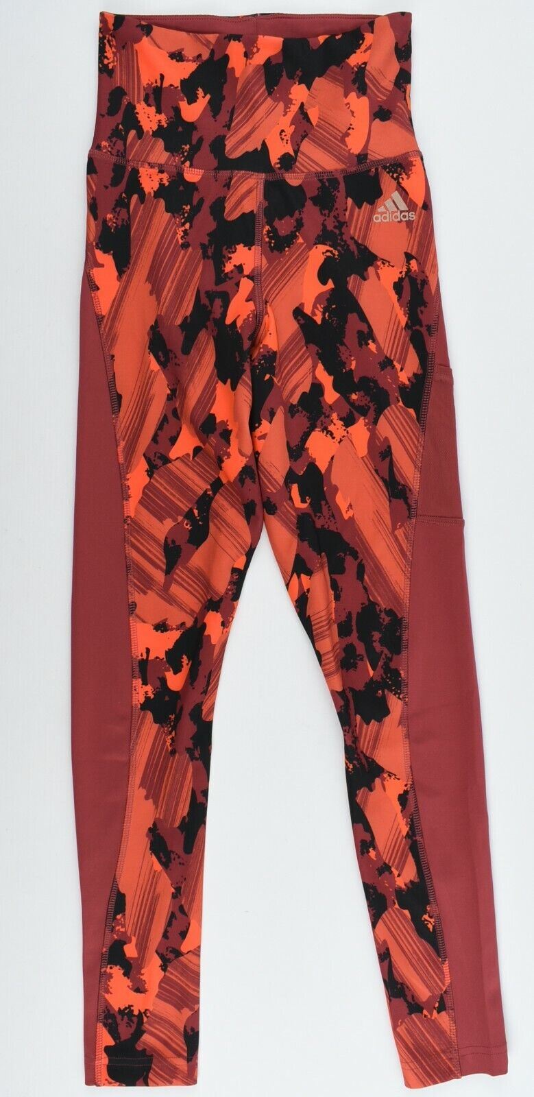 ADIDAS Women's Red/Patterned Activewear Leggings, size XXS