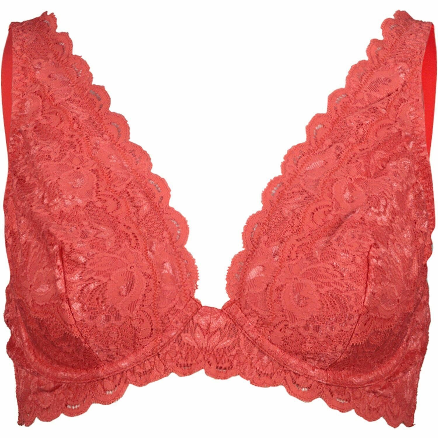 COSABELLA Women's CANDIE Underwired Lace Bra, Moroccon Rose Red, size 34C