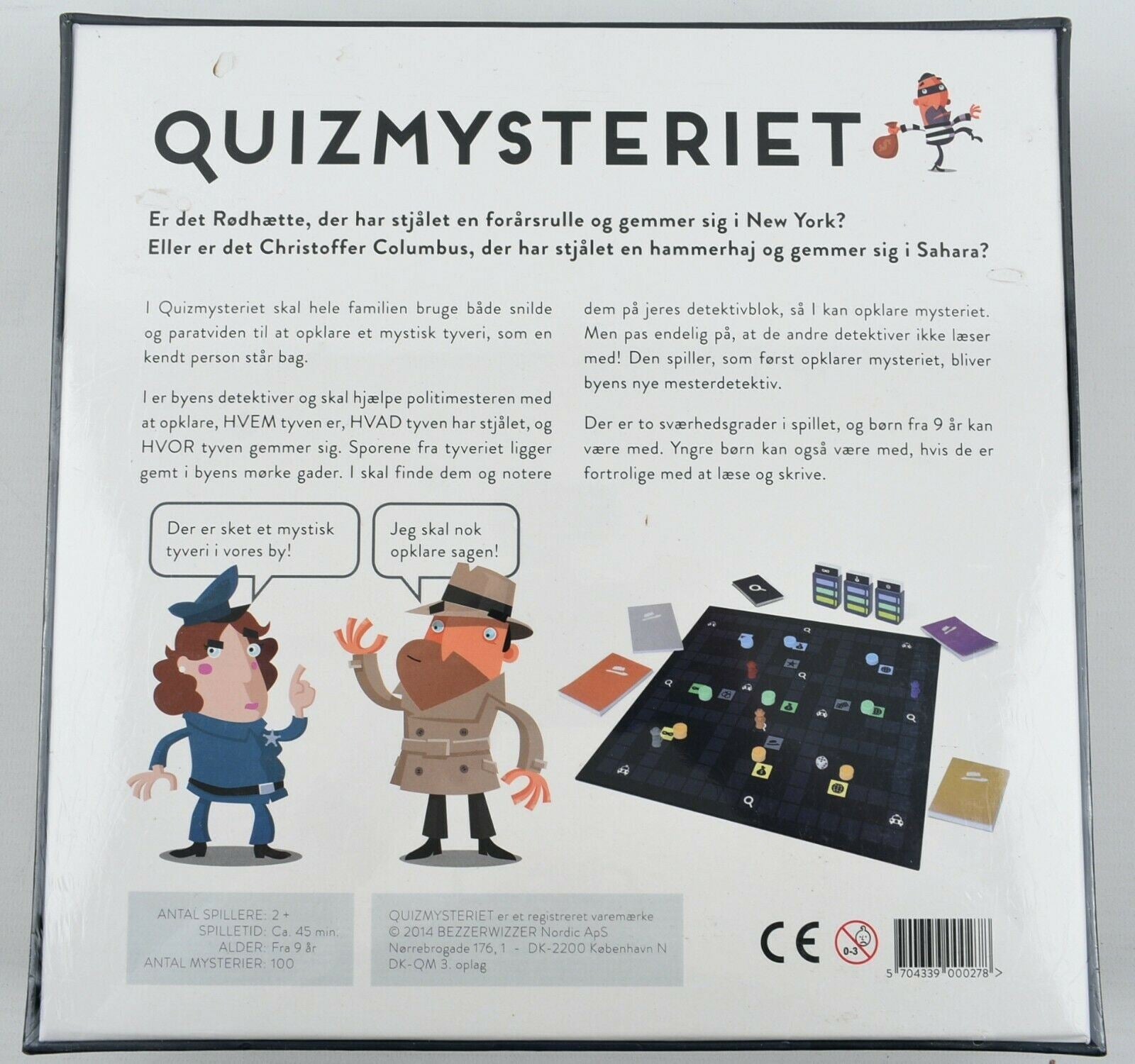 QUIZMYSTERIET - Detective Board Game - NORWEGIAN LANGUAGE!