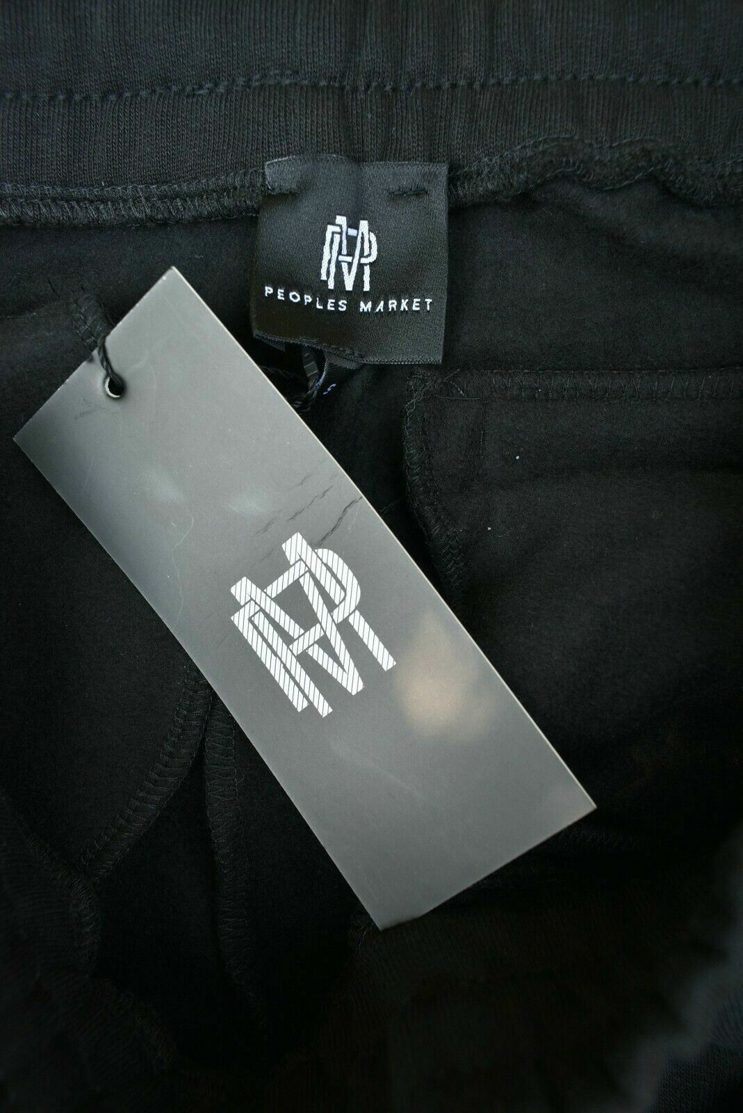 PEOPLE'S MARKET Men's Black Skinny Fit Joggers, size S