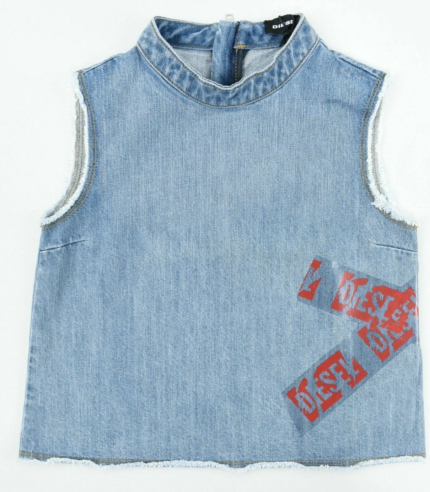 DIESEL Girls' Kids' CAILAX Sleeveless Denim Top, Blue, 8 years