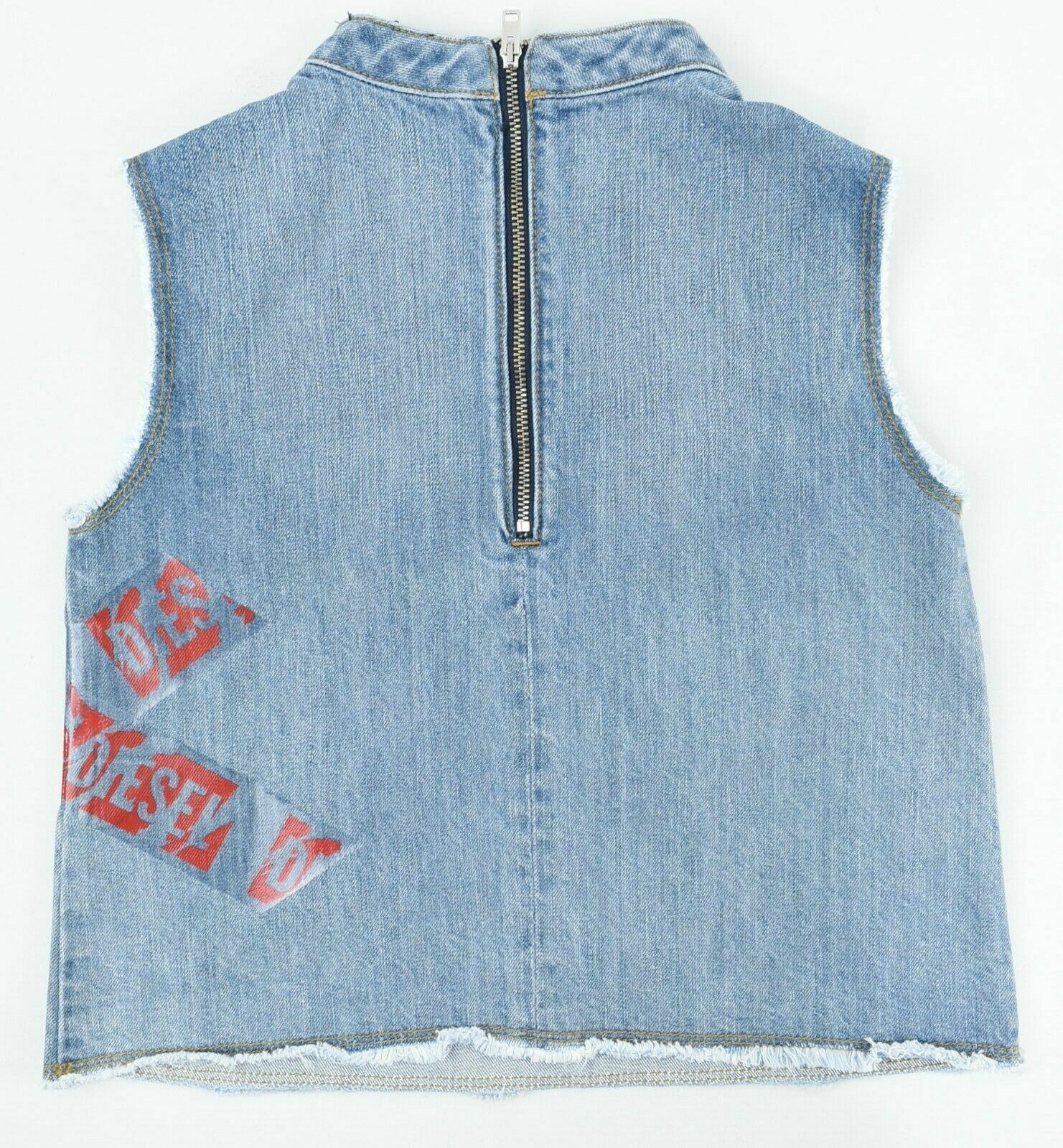 DIESEL Girls' Kids' CAILAX Sleeveless Denim Top, Blue, 8 years