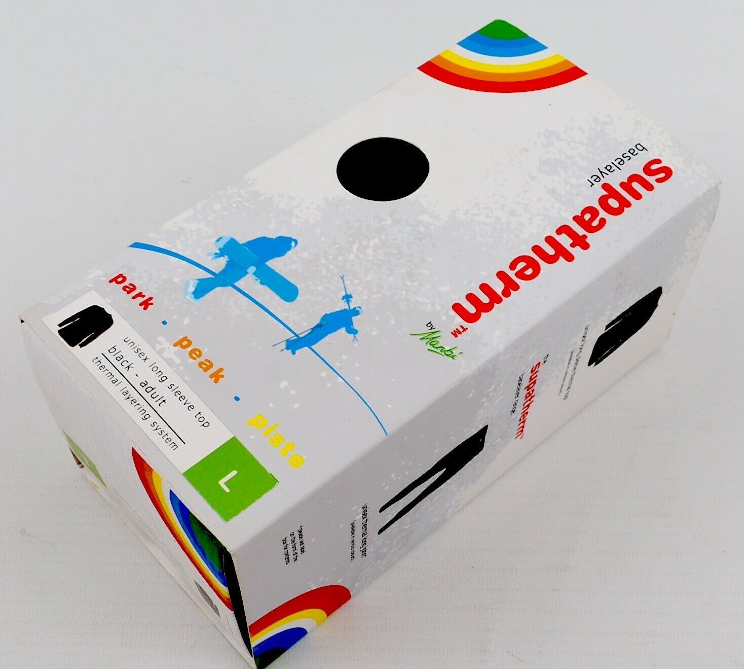 MANBI - SUPATHERM Baselayer, Men's Women's Thermal Top, Black, size L