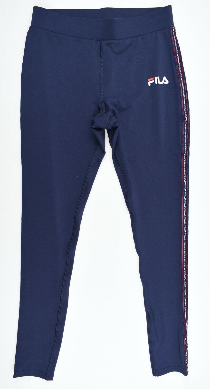 FILA Women's ELISE Dot Stripe Side Activewear Leggings, Navy Blue, size XS
