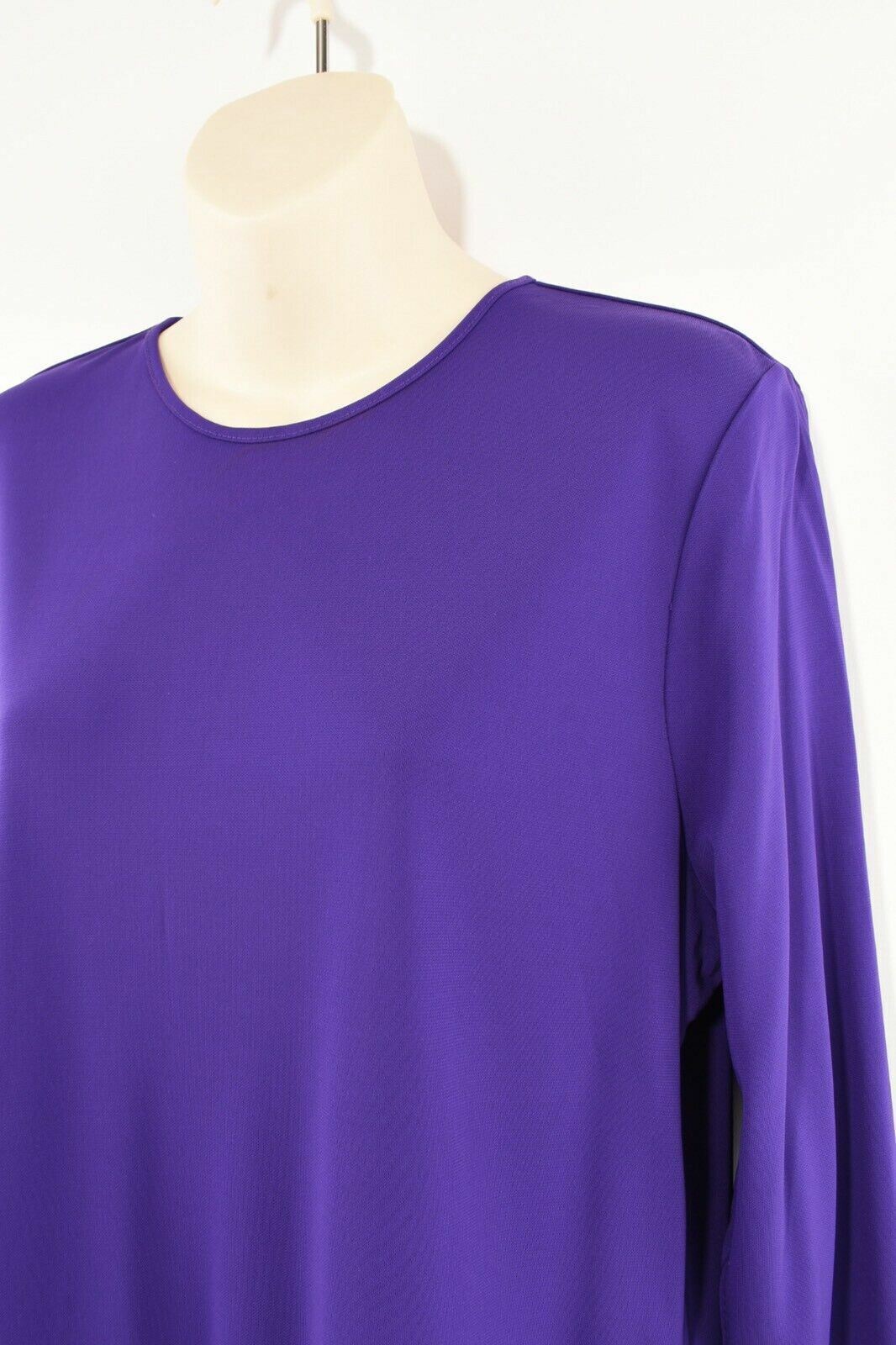 LAUREN RALPH LAUREN Womens 3/4 Sleeve Top, Violet, size LARGE