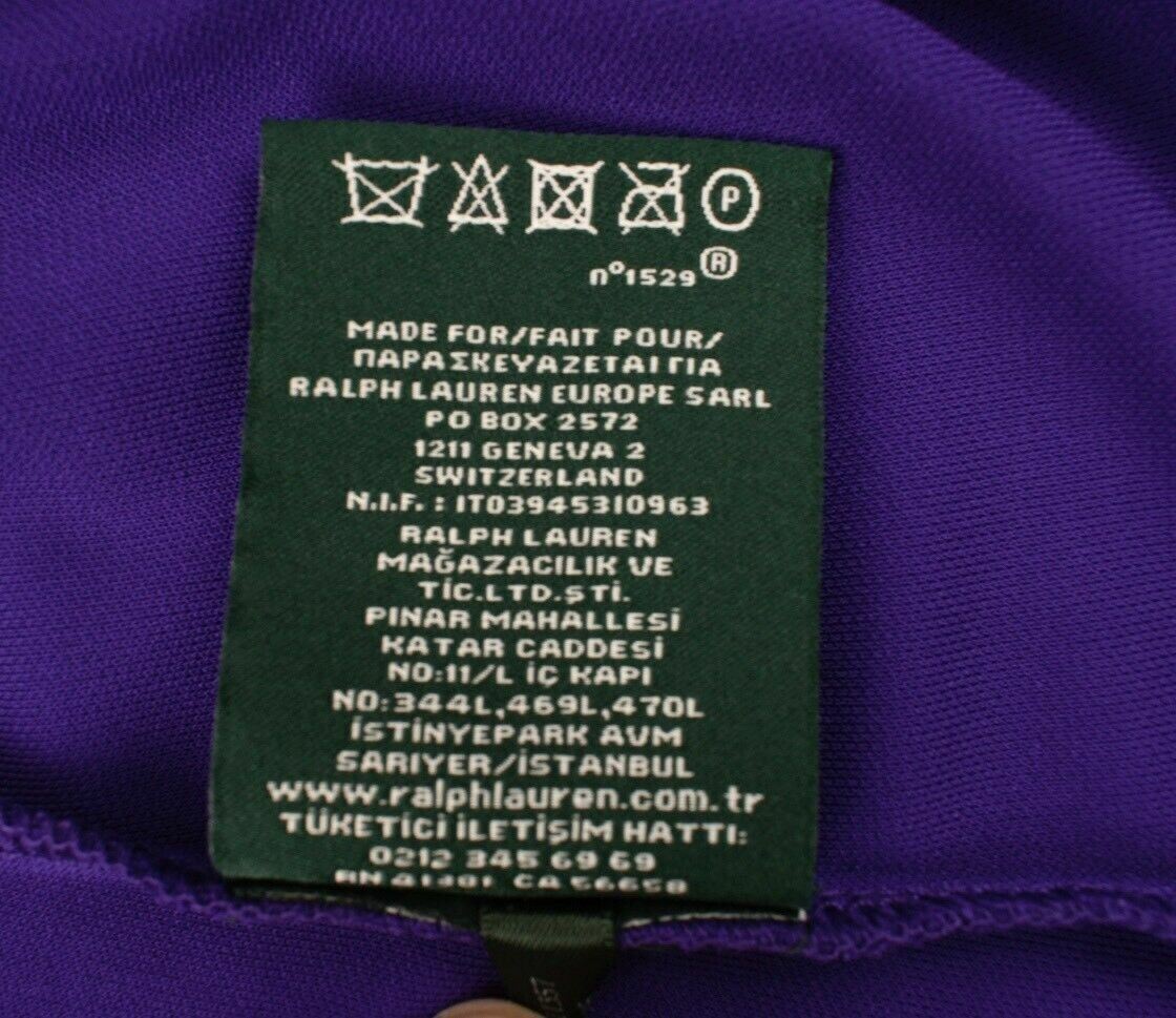 LAUREN RALPH LAUREN Womens 3/4 Sleeve Top, Violet, size LARGE