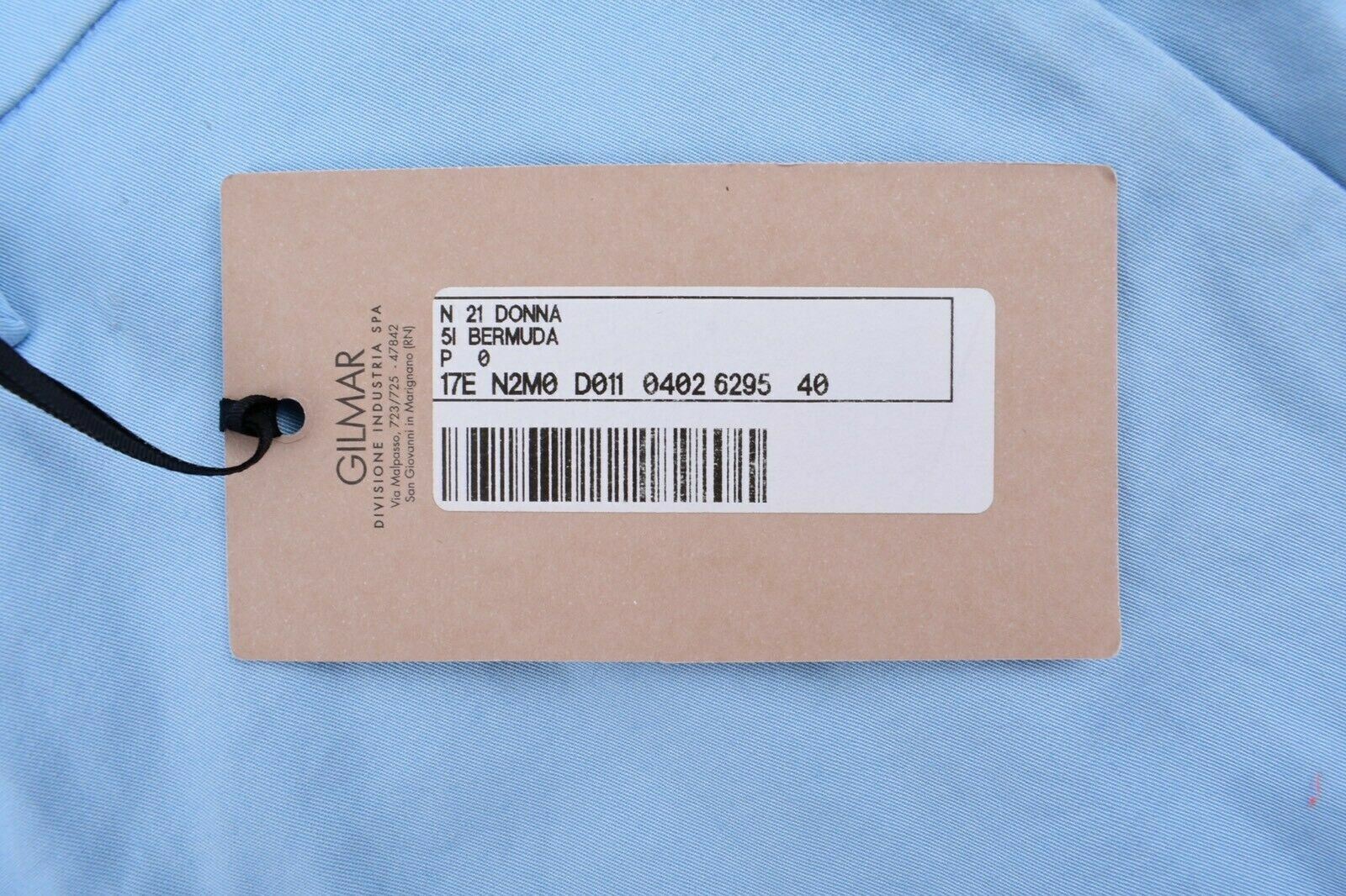 N°21 Women's OVERSIZED Bermuda Shorts, Light Blue, Cotton, size UK 8 / IT 40