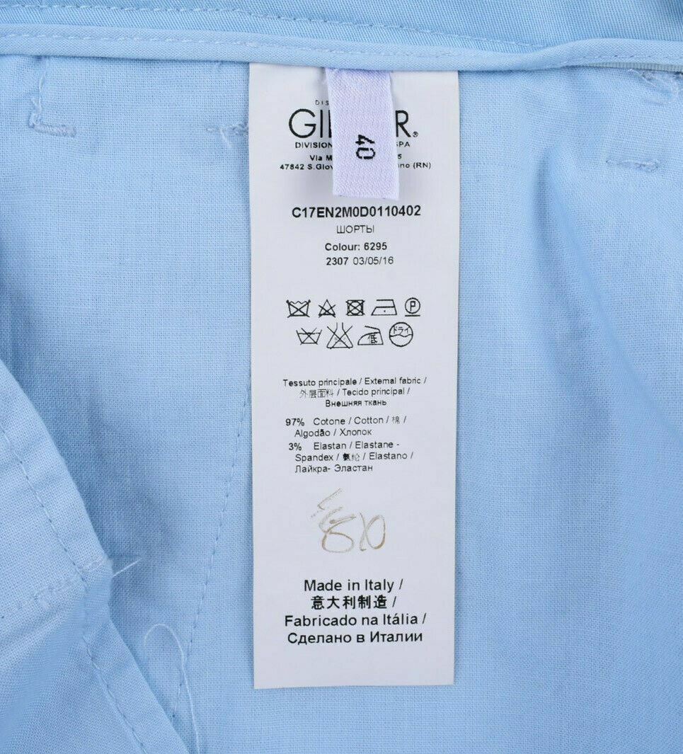 N°21 Women's OVERSIZED Bermuda Shorts, Light Blue, Cotton, size UK 8 / IT 40