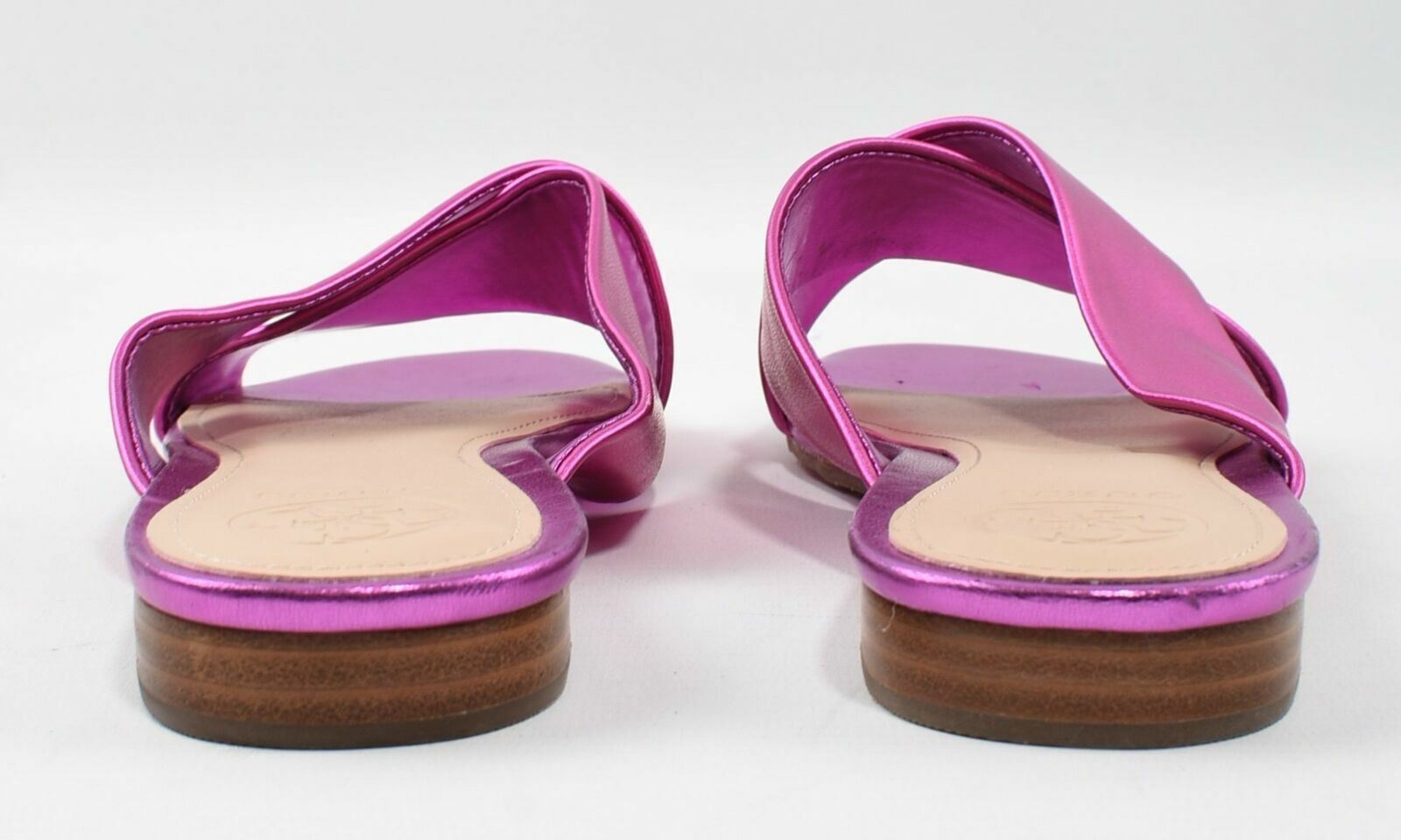 GUESS Women's Metallic Pink Cross Strap Sliders Sandals - UK 5.5 US 7.5