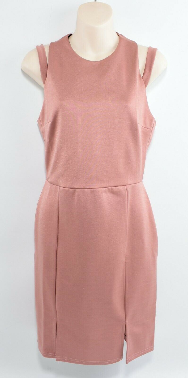 MISS SELFRIDGE Women's Shoulder Cut-Out Pencil Dress, Dusty Pink, size UK 12