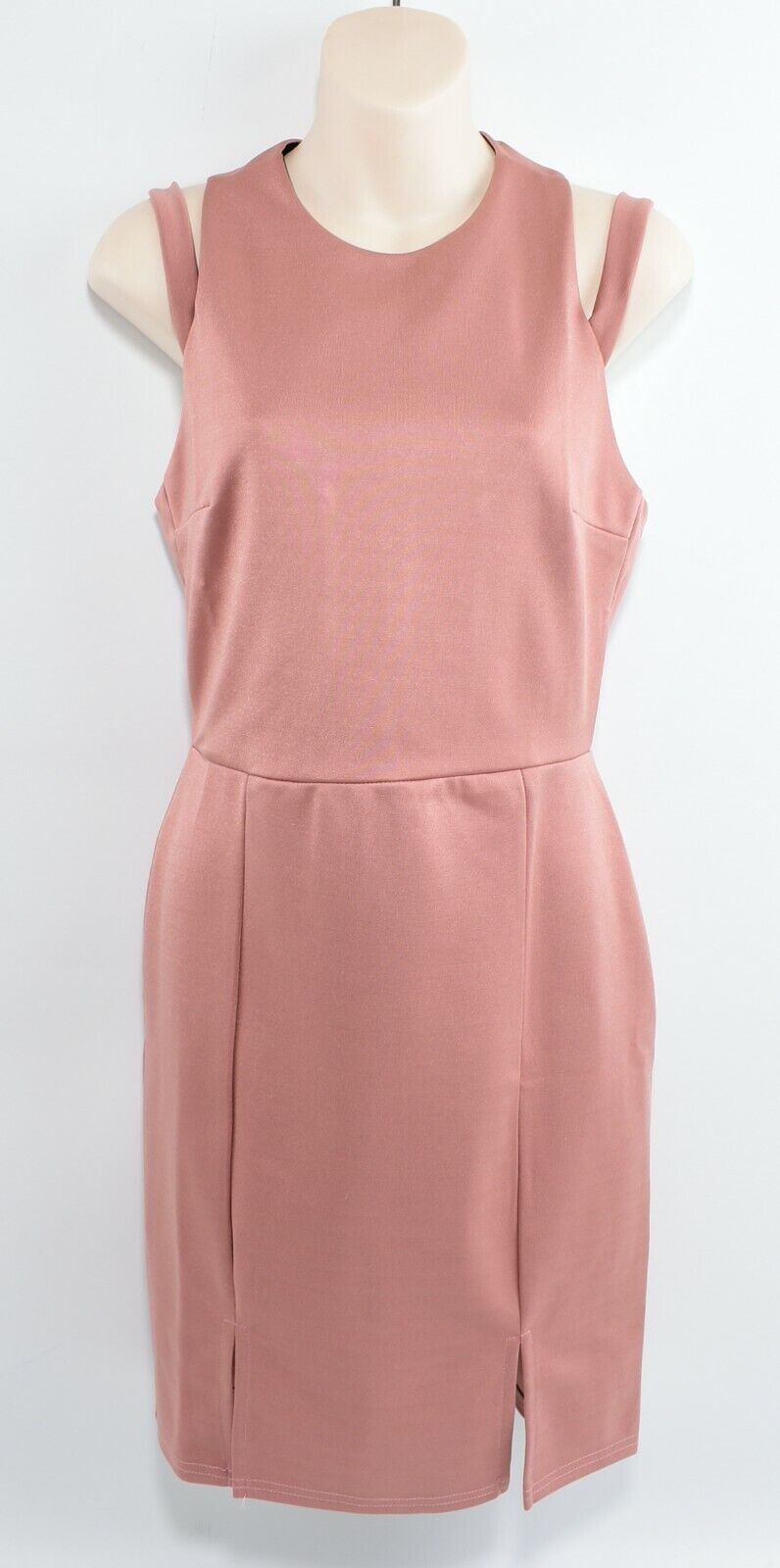 MISS SELFRIDGE Women's Shoulder Cut-Out Pencil Dress, Dusty Pink, size UK 10