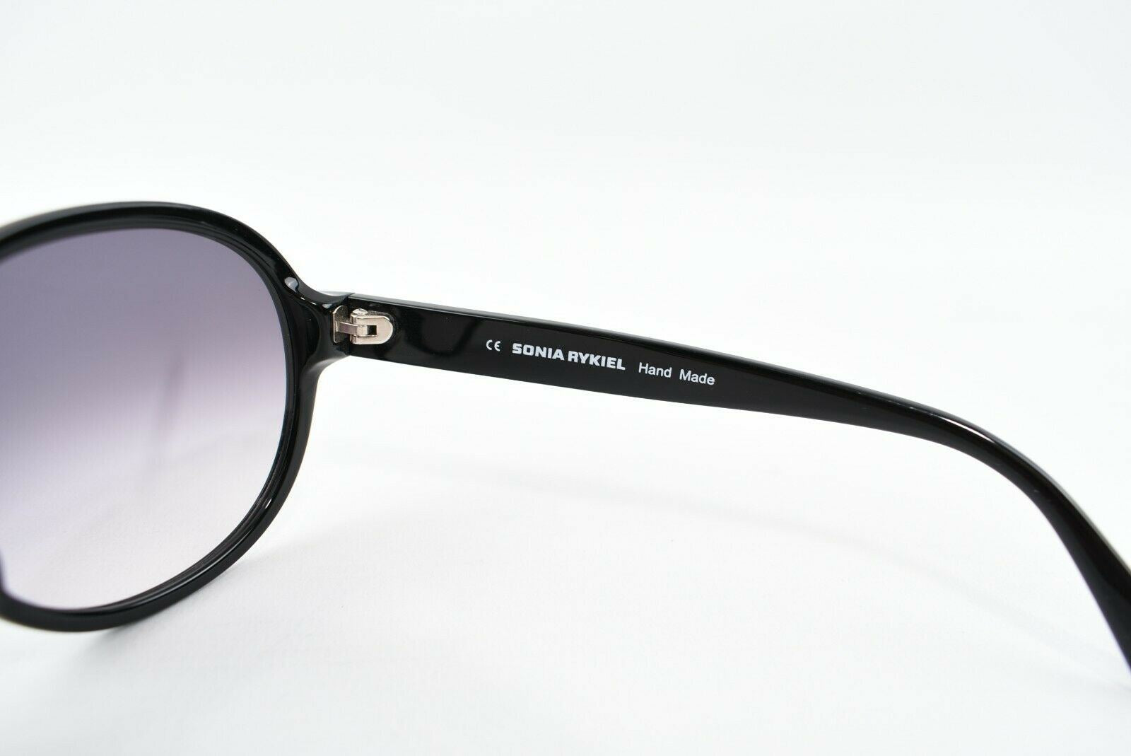 SONIA RYKIEL Women's Hand Made Black Frame Sunglasses, Embellished Arms