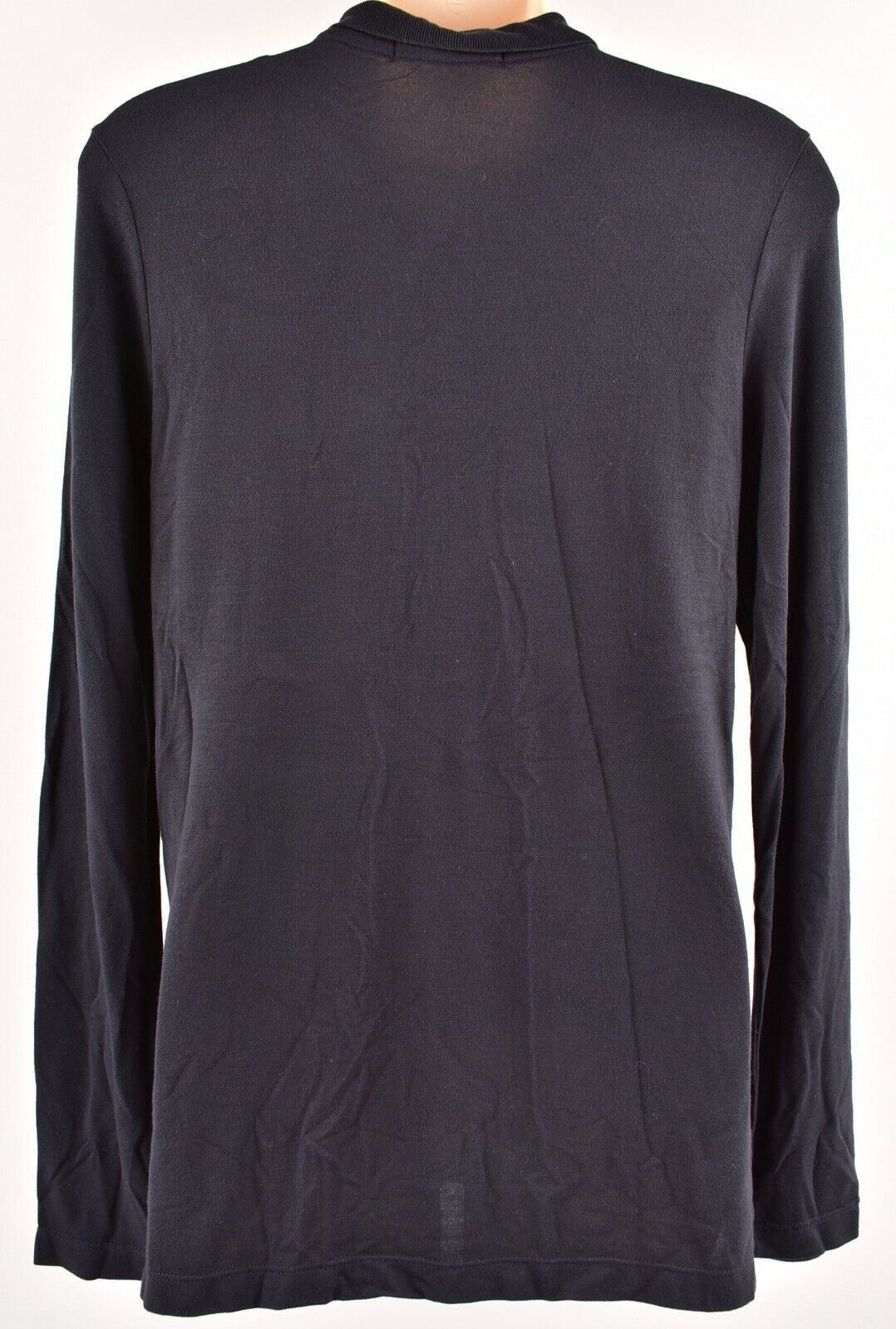 LACOSTE Women's Long Sleeve Top, Navy Blue, UK 10 / FR 38