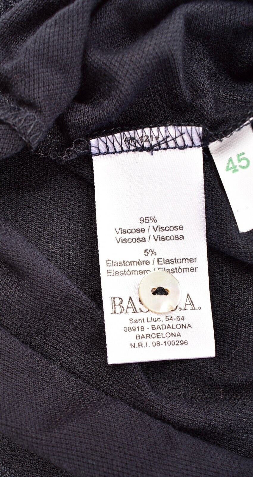 LACOSTE Women's Long Sleeve Top, Navy Blue, UK 10 / FR 38