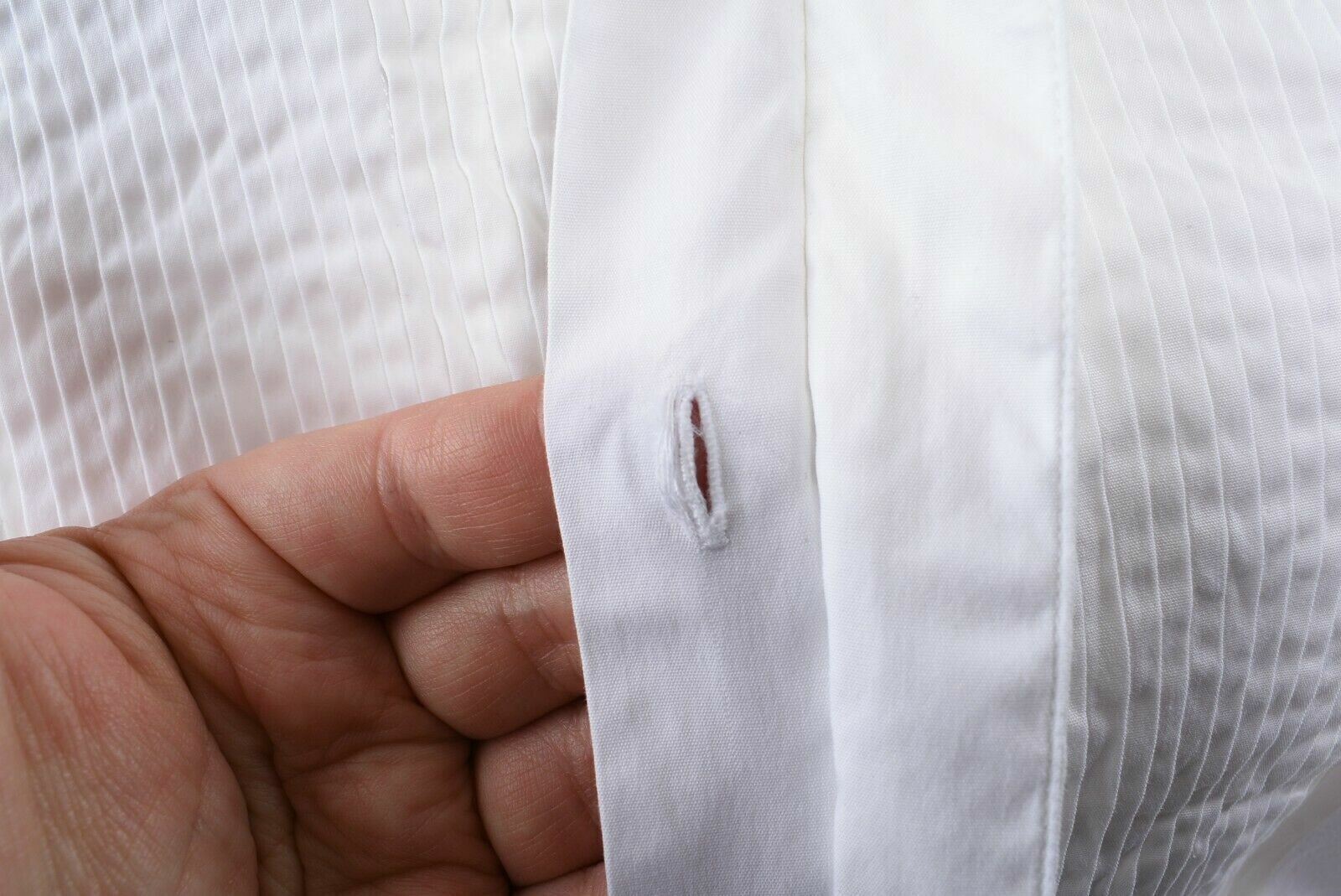 EMPORIO ARMANI Men's Ivory Shirt, Stretch Cotton, size collar 15.5" chest 39"