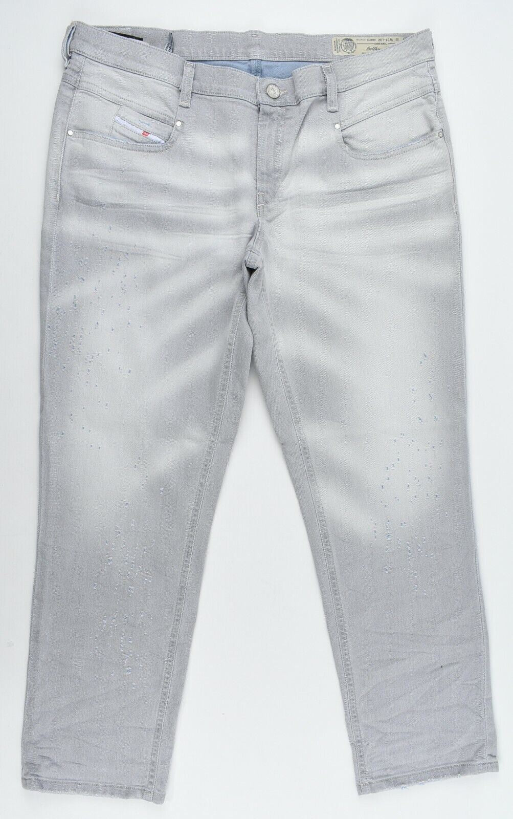 DIESEL Women's BELTHY ANKLE Slim-Straight Low Waist Jeans, Grey, size W31 L32