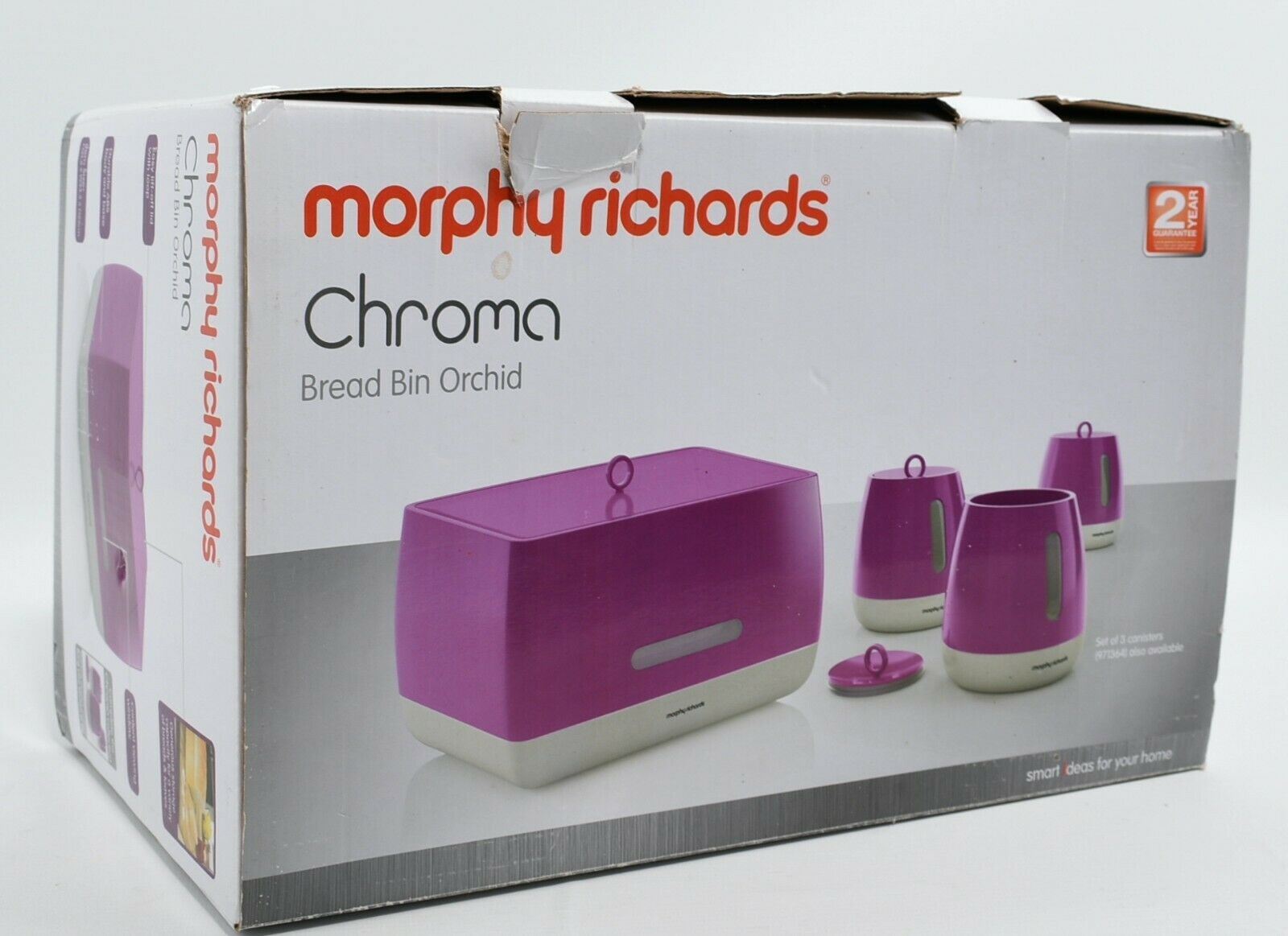 MORPHY RICHARDS - CHROMA Bread Bin, Orchid Purple