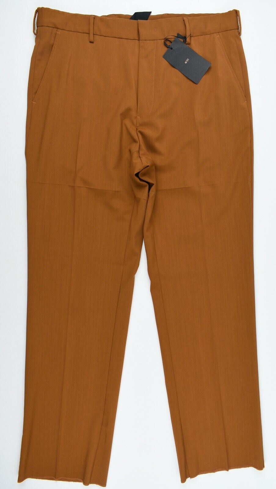 N°21 Men's Lightweight 100% Wool Brown Trousers Pants, size W36 short