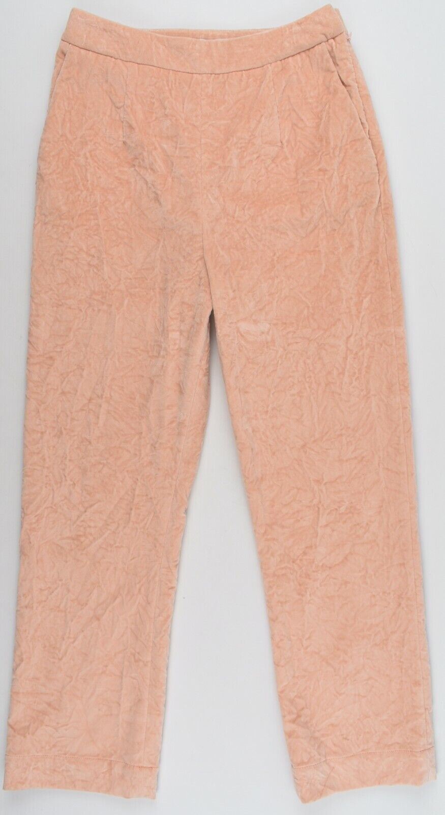 ISA ARFEN Women's Velour Pants Trousers, Cropped Leg, Peach Colour, size UK 10