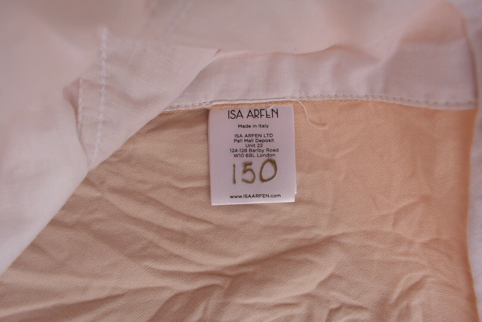 ISA ARFEN Women's Velour Pants Trousers, Cropped Leg, Peach Colour, size UK 10