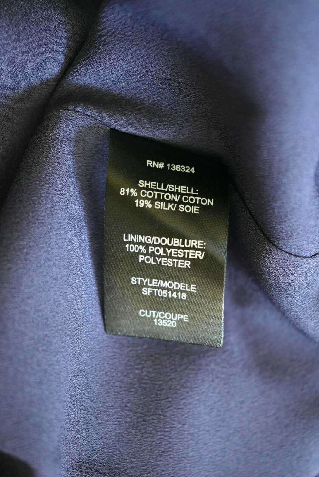 HALSTON HERITAGE Women's Cotton & Silk Fit and Flare Dress, Blue, size UK 8