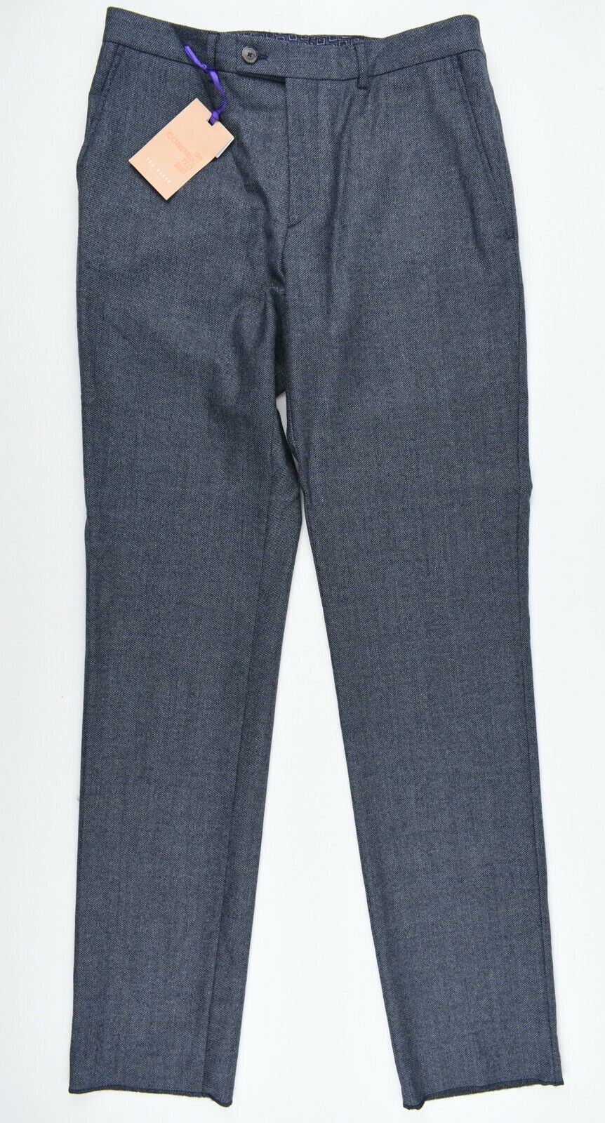 TED BAKER Men's Grey Smart Trousers Pants, 100% WOOL, Slim Fit, size W30