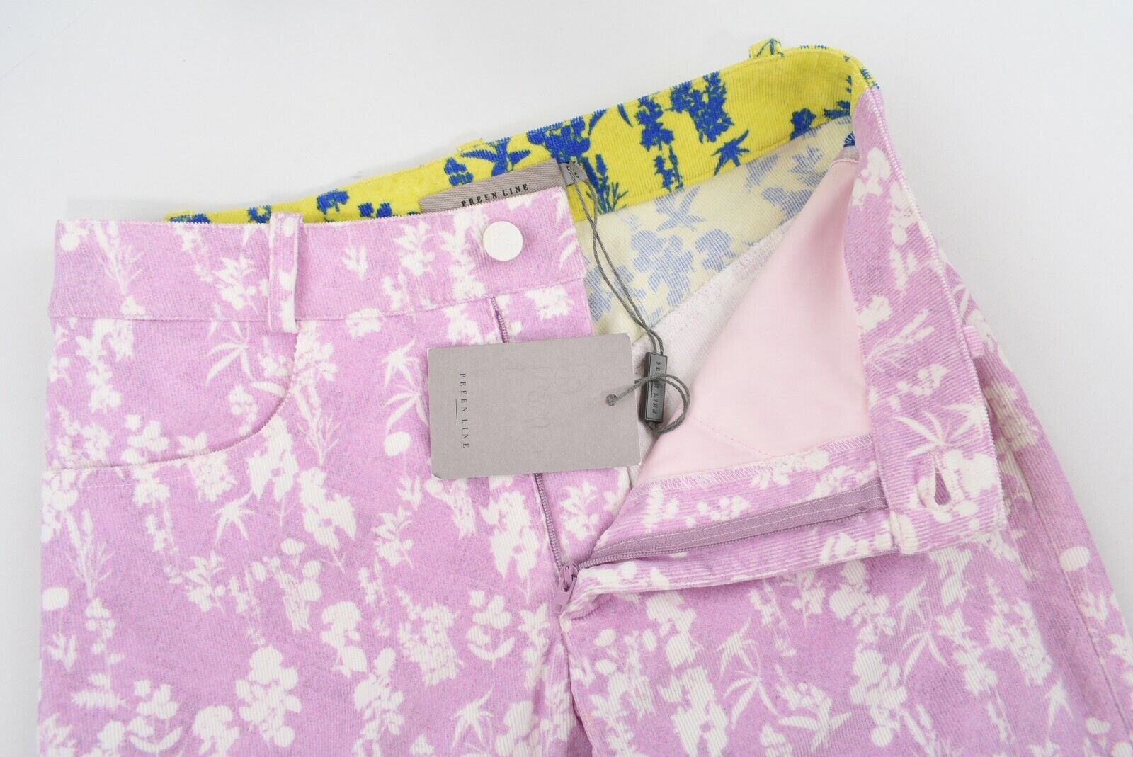 PREEN LINE Women's Corduroy Skinny Pants, Pink/Multicoloured, size XS / UK 8