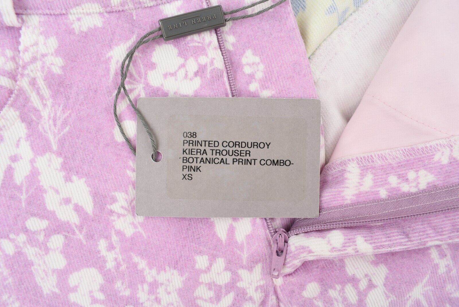 PREEN LINE Women's Corduroy Skinny Pants, Pink/Multicoloured, size XS / UK 8