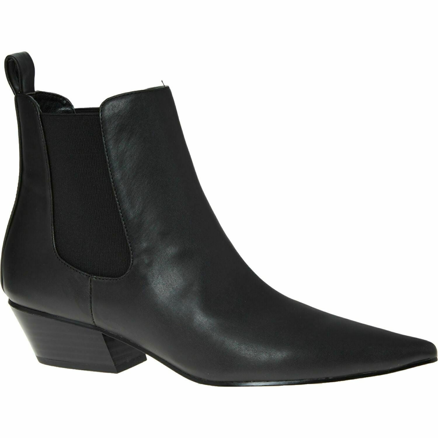 CALVIN KLEIN Women's PAOLA Black Faux Leather Chelsea Boots, UK 6 / EU 39