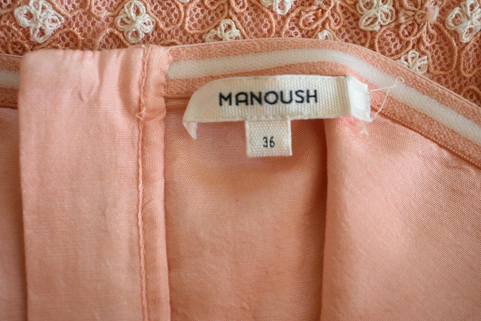 MANOUSH Women's Beautiful Textured Bustier Mini Dress, Red/Pink, size UK 8