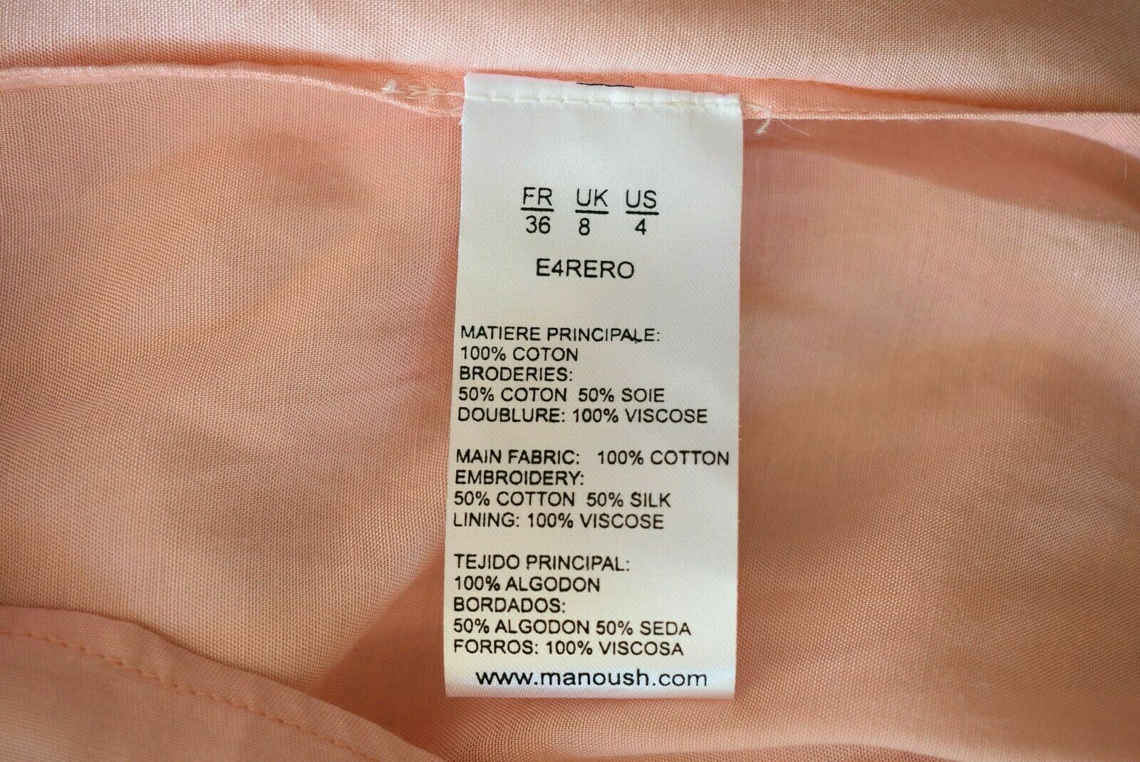 MANOUSH Women's Beautiful Textured Bustier Mini Dress, Red/Pink, size UK 8