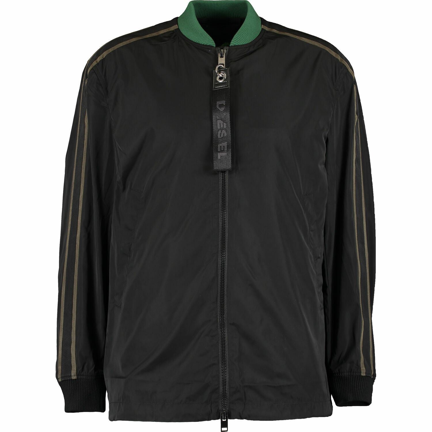 DIESEL Men's J-FELLOW Lightweight Bomber Parka Jacket, Black, size SMALL