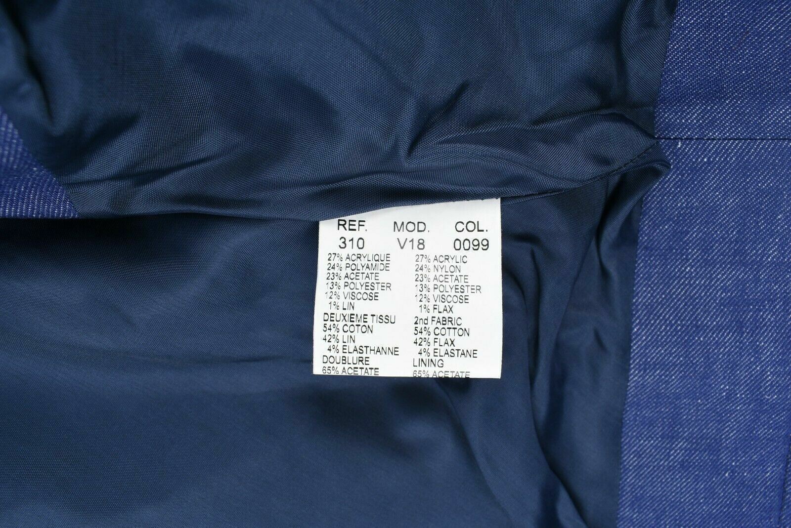 CARVEN Women's Crop Zip Blue/Multicoloured Tweed Jacket, size UK 12