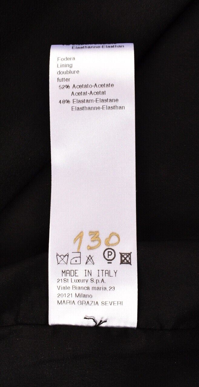 MARIA GRAZIA SEVERI Women's Black Checked Midi Dress, size UK 18 / IT 50