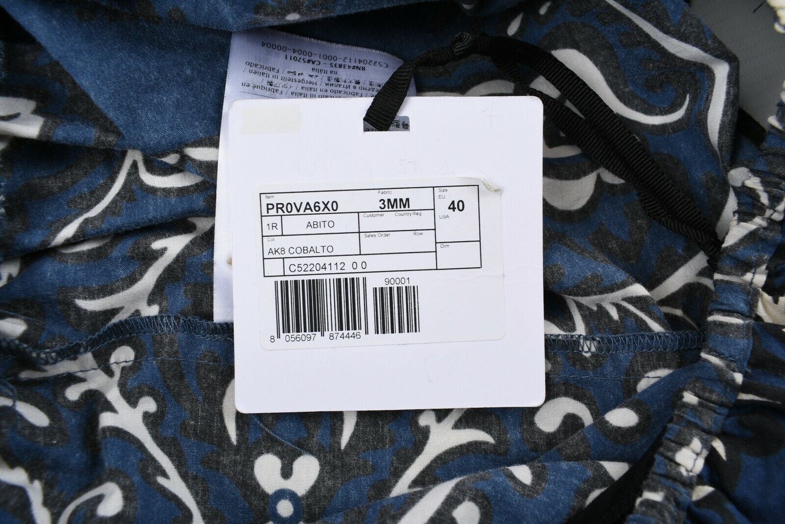 RED VALENTINO Women's Summer Off The Shoulder Cotton Dress, Blue, UK 8 / IT 40