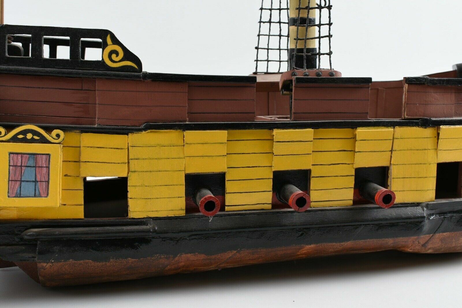Scratch Built Wooden HMS Cornwall Ship
